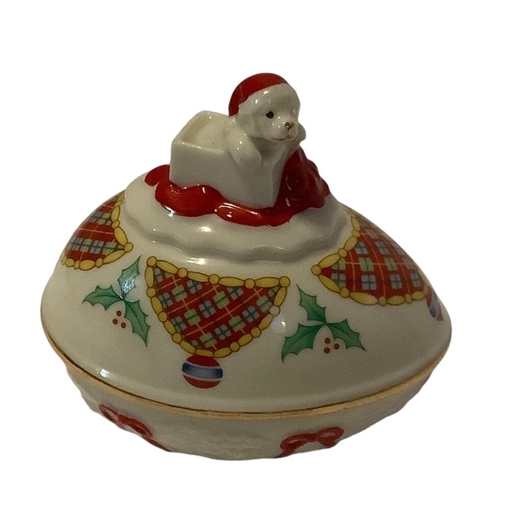 Vtg 1994 Lenox Christmas Lab Puppy Dog Limited Edition Surprise Collector Egg